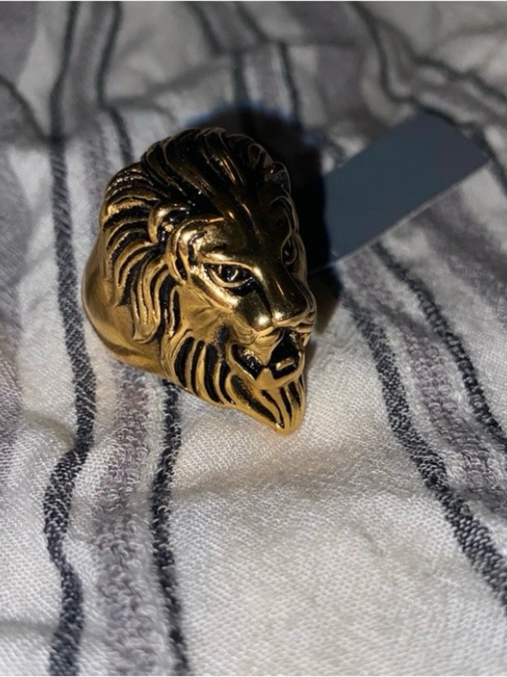 Elite Force Majestic Lion Head Statement Ring – Size 10, 31g Heavyweight